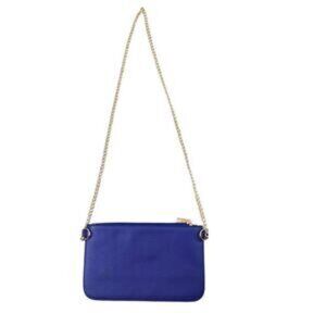 Magnifique Maroquinerie blue cross body purse